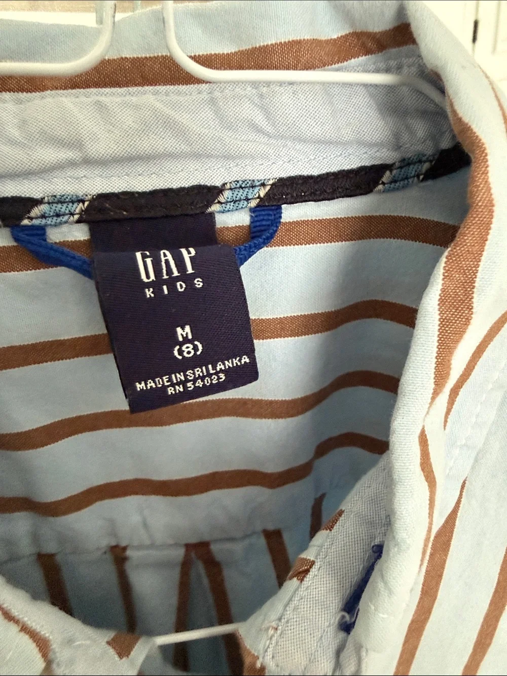 GAP Kids Light Blue and Brown Striped Button-Down Shirt 20% off 2 or more